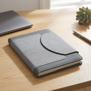 Carnet personnalisé en cuir PU de qualité supérieure, triple pliage, double éponge avec impression UV à chaud, design 148x210mm, modèle JM533, cadeaux d'entreprise - Product Image 2