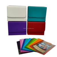Boîte à cartes personnalisée 100+ en cuir PU premium, forme carrée flexible, avec fermeture magnétique, design Sidewinder Flip, organisation 1 couche