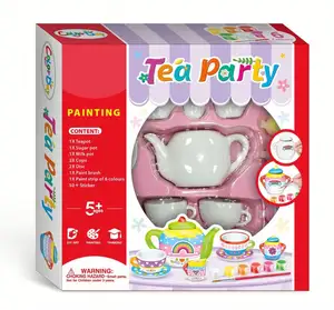 2021 hot sell DIY painting tea set kit Craft and Art painting kit for kids boys girls great Christmas gifts