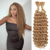 Cheveux humains en vrac pour tresses Deep Wave de 12 à 30 pouces, cheveux humains bouclés naturels pour tresses torsadées, au crochet et sans nœuds