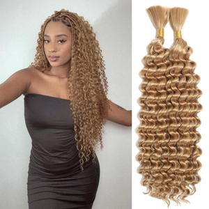 Cheveux humains en vrac pour tresses Deep Wave de 12 à 30 pouces, cheveux humains bouclés naturels pour tresses torsadées, au crochet et sans nœuds - Product Image 4
