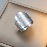 Bague Ajustable en Acier Inoxydable Plaqué avec Sceau du Prophète Muhammad, Calligraphie Arabe, Étanche, pour Hommes - Vente en Gros de Bijoux Islamiques