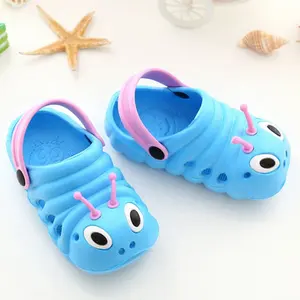 New Design Cute Worm Shape Clogs Toddler Kids Funny Sandals 2022 Children's Casual Walking Shoes Slides Clogs