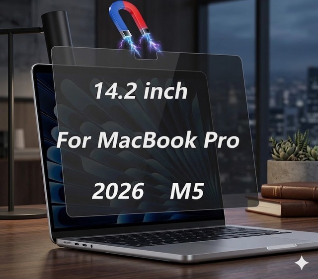 Magnetic Soft PET Privacy Screen Protector for MacBook Pro 14.2inch A3426 2026 M5 Removable Laptop Anti-SPY Protection