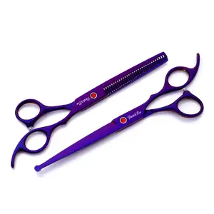 Pet grooming scissors set Dog Grooming Scissors set dogs shears hair cutter Straight &Thinning & Curved scissors
