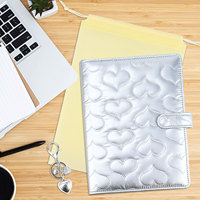 Spiral Hebdomadaire Personnaliser En Gros Cash Journal Cahiers Rose Planificateur Portefeuille En Cuir Pu Luxueux A5 A6 Budget Binder