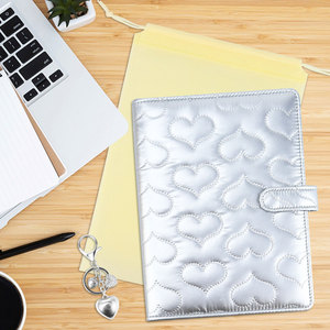 Xoắn ốc hàng tuần tùy chỉnh bán buôn tiền mặt Tạp Chí máy tính xách tay màu hồng kế hoạch Ví PU da sang trọng A5 A6 Ngân Sách chất kết dính - Product Image 4