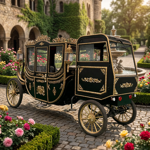 Calèche électrique royale de luxe noire de haute qualité à quatre roues pour le tourisme, avec logo couleur personnalisé - Product Image 1