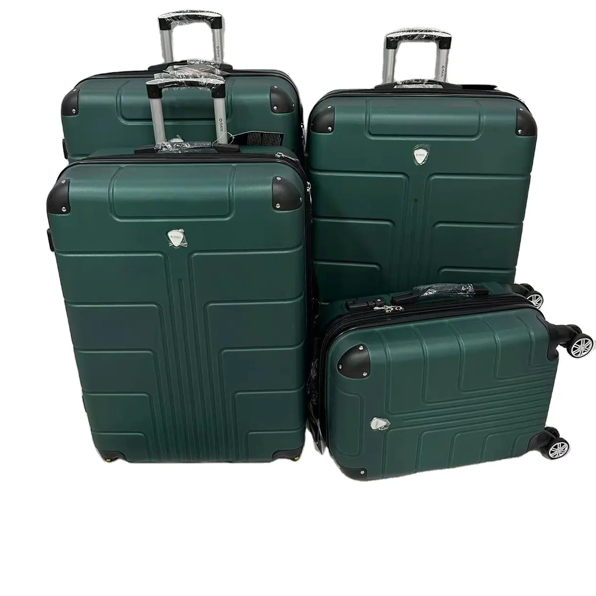 Vente en gros nouveau design bagage rigide ABS 4 pcs ensembles avec roue Trolley sacs sacs de voyage bagages pour femmes
