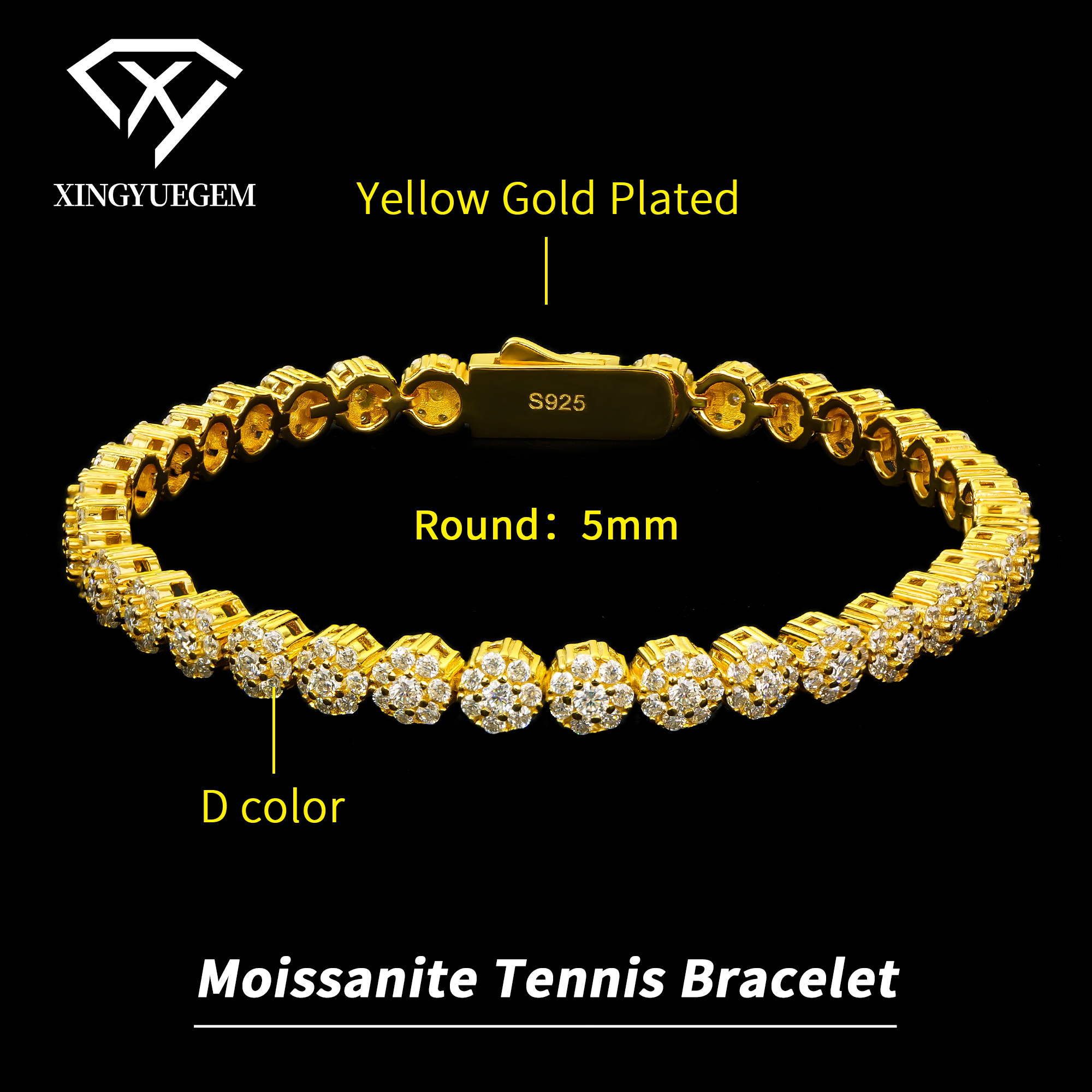 Yellow Gold Plated 5mm