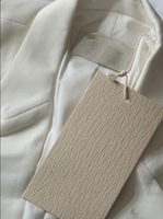 Étiquettes de vêtements personnalisées de style nordique minimaliste, en papier texturé, micro-étiquettes suspendues pour vêtements de luxe, couleur Off-White Morandi, étiquettes de vêtements