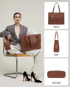 Lovevook của phụ nữ 15.6 inch PU da máy tính xách tay tote túi lớn máy tính cặp cho văn phòng kinh doanh giản dị-máy tính xách tay Ví ly hợp - Product Image 6