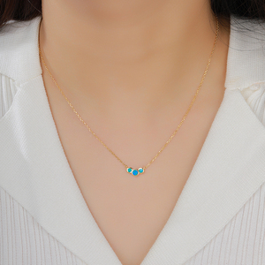 Các loại 925 bạc <span class=keywords><strong>Opal</strong></span> Vòng cổ với hộp cổ điển chuỗi trang trí yếu tố trang trí đồ trang sức cho đám cưới engagements quyến rũ thuyết phục - Product Image 2