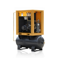 Compresseur d'air rotatif à vis silencieux 4-en-1 XJB, compact et mobile, avec VSD, réservoir de réception et sécheur frigorifique