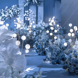 Lámpara LED Decorativa LANJO, Elegante y Moderna, con Diseño de Flor de Peonía en Encaje Blanco, para Bodas, Eventos Románticos y Decoración de Escenarios - Product Image 6