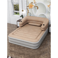 Matelas Gonflable Double OEM Ultra Confortable avec Tête de Lit et Soutien Lombaire à Trois Couches pour Mobilier Domestique