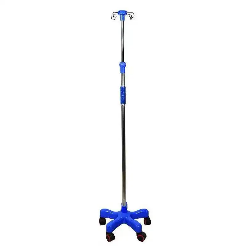Movable infusion IV pole drip stand