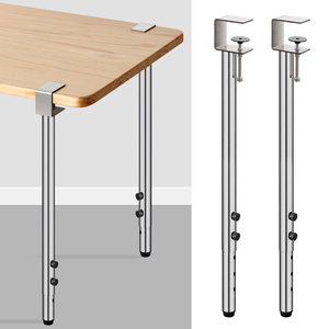 Furniture <strong>Legs</strong> Stainless Steel Luxury Bar Office Desk Coffee Dining Metal F Shape Clamp <strong>Adjustable</strong> <strong>Height</strong> Telescoping <strong>Table</strong> <strong>Legs</strong> - Product Image 1