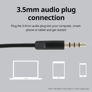 <span class=keywords><strong>Casque</strong></span> stéréo multifonction de classe entreprise <span class=keywords><strong>Logitech</strong></span> H111 avec <span class=keywords><strong>casque</strong></span> de microphone antibruit <span class=keywords><strong>Prise</strong></span> audio 3.5mm - Product Image 3