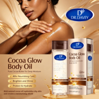 DR.DAVEY Huile Gel Corporelle Éclat Cacao avec Beurre de Cacao Pur Hydratation Nourrissante 48h Éclat et Vitalité Huile Corporelle Illuminatrice