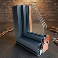 Fenêtre passive résidentielle personnalisée à ouverture horizontale vers l'intérieur, triple vitrage, revêtement Low-E, acier inoxydable, hermétique, en bois, certifiée Energy Star