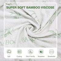 Protège-matelas respirant et imperméable Aosen 270 GSM en viscose de bambou rafraîchissante, fabriqué à partir de bambou, avec bords ajustés profonds