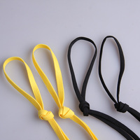 Vente en gros d'usine, stock de bande élastique tressée tricotée plate colorée de 3 mm, 4 mm, 5 mm pour vêtements, sangle élastique