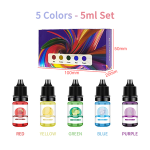 Pigments UV en résine époxy en gros d'usine - 24 <span class=keywords><strong>couleurs</strong></span> liquides à base d'huile, essence de couleur à haute concentration pour glaçage par goutte - Product Image 5