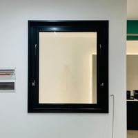 Fenêtre à vérin à gaz en aluminium, Fenêtre vitrée intérieure, Fenêtre suspendue transparente pour commerce