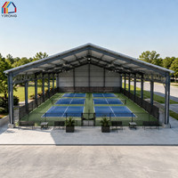 Edificio de Acero Prediseñado Personalizado para Pabellón Deportivo Interior, Cancha de Pickleball y Centro de Entrenamiento