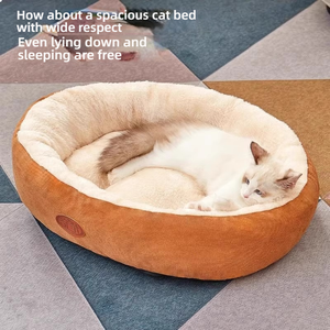 गर्म अंडाकार पालतू पालतू बिस्तर अल्ट्रा-नरम उच्च-उछाल पीपी कपास हल्का पोर्टेबल शीतकालीन गर्मी स्थायित्व हाथ धोने योग्य इनडोर बिल्लियों - Product Image 6
