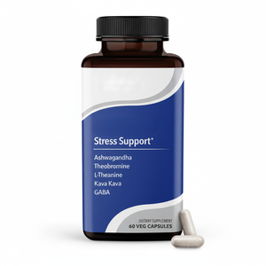 อาหารเสริมบรรเทาความเครียดเสริมความแข็งแรงเป็นพิเศษ-รองรับอารมณ์ & สมาธิ-แอชวากันดา, คาวา, กาวา, กาบาและแอล-ธีนแคปซูล - Product Image 1