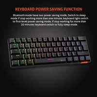Clavier de jeu filaire rétroéclairé RVB MEETION 60% 61 touches 60% mécanique Teclado Gamer avec pour ordinateur PC