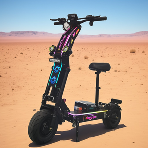 Trottinette électrique pliable à deux roues Geofought G14 72V à double moteur, batterie 30-100ah, suspension intégrale, pneus larges de 13 pouces pour adultes - Product Image 1