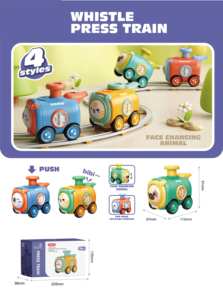 Giocattolo Auto per Bambini di Alta Qualità, 4 Pezzi Auto <span class=keywords><strong>Animali</strong></span> a Frizione, Gioco Interattivo con Cambio Faccia e Fischio - Product Image 2