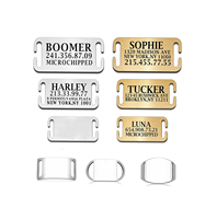 Placa de Identificación Personalizada para Mascotas, de Acero Inoxidable, con Grabado de Letras, Logotipo, Código QR, Nombre, Etiqueta de Metal para Collar de Perro