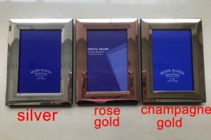 Khung Ảnh Bằng Sắt Mạ Niken Sáng Bóng Màu Bạc, Vàng Bạc, 4X6 "5X7" 6X8 "8X10" - Product Image 6