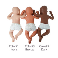 Muñeca Reborn de Silicona Sólida de 3.3Kg/50cm, Muñecas Bebé de Silicona Suave, Muñeca Reborn de Silicona de Cuerpo Completo para Adultos