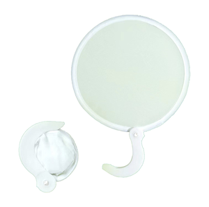 Ventilateur à main rond décoratif en plastique pliable Mini ventilateur à main pliable coloré imprimé de logo personnalisé - Product Image 1