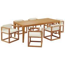 ชุดโต๊ะรับประทานอาหารไม้สักสำหรับพื้นที่กลางแจ้ง - Product Image 4