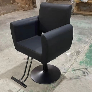 Fauteuil de coiffure inclinable tout noir pour <span class=keywords><strong>salon</strong></span> de coiffure, équipement de <span class=keywords><strong>salon</strong></span> avec structure métallique durable pour salons de barbier - Product Image 1