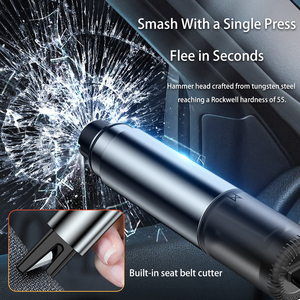 LCRTDS Herramienta de Emergencia Portátil 2 en 1 de Aleación de Aluminio Plateada para Romper Ventanas de Automóviles y Cortar Cinturones de Seguridad, Kit para Tierra y Agua - Product Image 3
