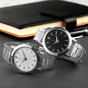 Stainless Steel Quartz Wristwatch for Women Men Business Casual 40mm Dial Diameter Golden Case Alloy Coin Silver Couple Gift - Product Image 3