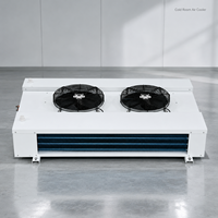 Koelunit verdamper met koperen buis, aluminium vinnen en elektrische ontdooifunctie voor de koelopslag van vis en schaal- en schelpdieren