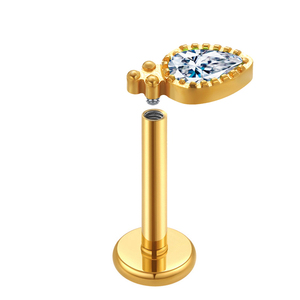 <span class=keywords><strong>Piercing</strong></span> Corporal G23 <span class=keywords><strong>de</strong></span> Titanio con Baño <span class=keywords><strong>de</strong></span> <span class=keywords><strong>Oro</strong></span> 24K PVD, Roscado Internamente, <span class=keywords><strong>para</strong></span> Cartílago, Oreja, <span class=keywords><strong>Labio</strong></span>, <span class=keywords><strong>para</strong></span> Mujer - Product Image 2