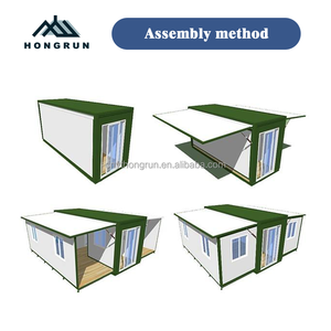 Plan d'étage de maison préfabriquée modulaire de luxe extensible de 20 pieds, application de villa familiale préfabriquée de petite taille avec 2-3 chambres - Product Image 5