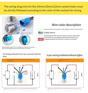 Botones de Acero Inoxidable de 12 mm a 22 mm con Clasificación IP65, Reajustables y Autoblocantes <span class=keywords><strong>para</strong></span> Electrodomésticos, Tiras de Luces LED Opcionales - Product Image 4