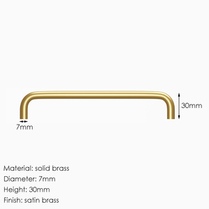 BECORA Direktvertrieb Messing Gebürsteter Schrankgriff Moderne Hardware Kleiderschrank-Türgriff Mehrere Größenoptionen - Product Image 4