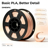 Filamen Printer 3D Desktop FDM Universal DIMENFIL PLA Warna Kulit Dasar 1.75mm 1kg 200C