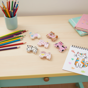 Pinza para el pelo Angelina Cat Scratch de 8 cm con diseño de dibujos animados para niñas, uso diario - Product Image 4